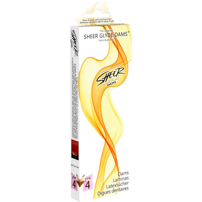 SHEER GLYDE - DAMS LÁMINAS LATEX SEXO ORAL FRESA - Imagen 2