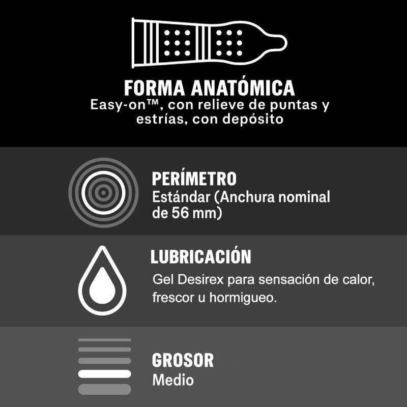 DUREX - INTENSE ORGASMIC 12 UNIDADES - Imagen 3