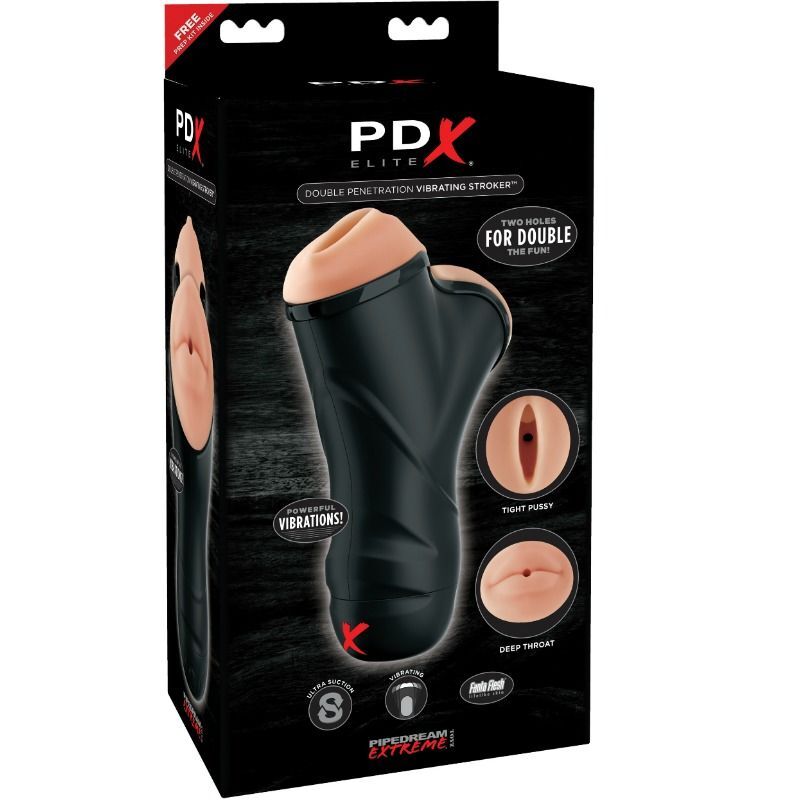 PDX ELITE - MASTURBADOR MASCULINO DOBLE BOCA Y VAGINA - Imagen 2