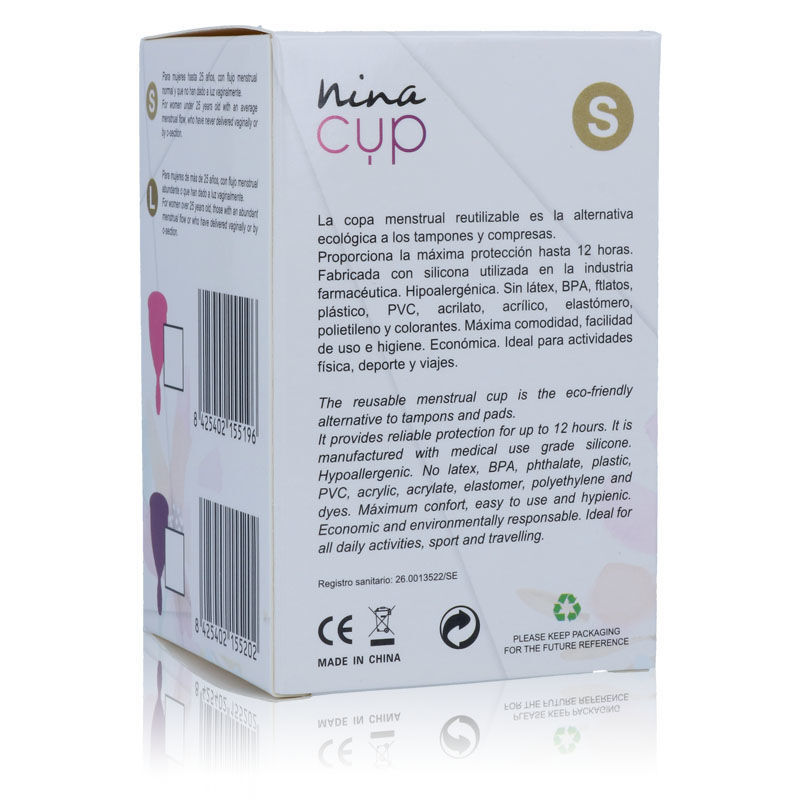 NINA KIKÍ - COPA MENSTRUAL ROSA - TALLA S - Imagen 4