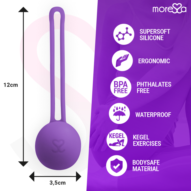 MORESSA - OSIAN ONE ENTRENAMIENTO SUELO PELVICO 51gr PREMIUM SILICONA LILA - Imagen 4