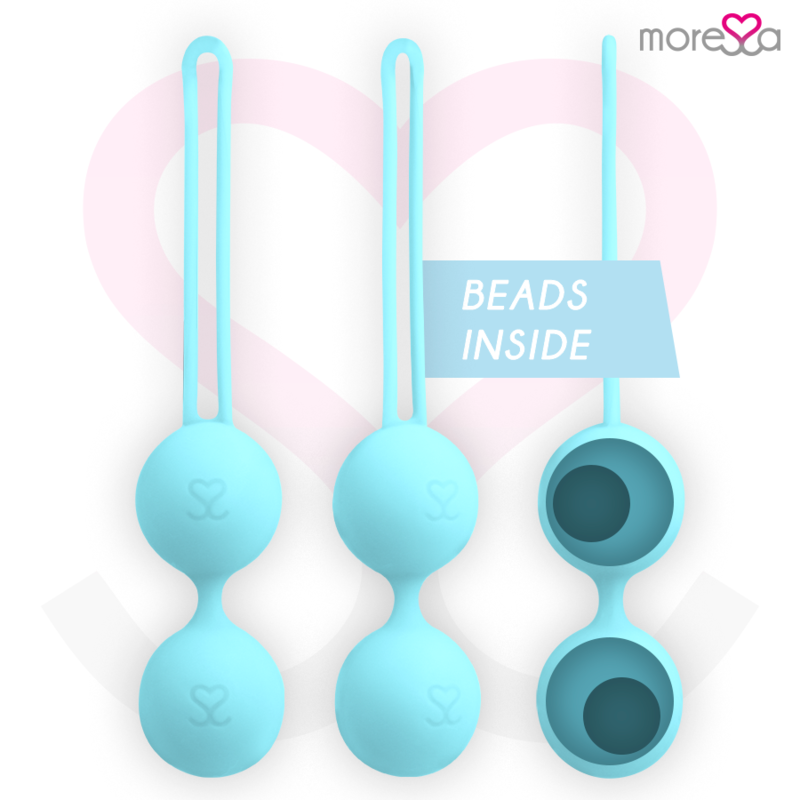 MORESSA - OSIAN TWO ENTRENAMIENTO SUELO PELVICO 101gr PREMIUM SILICONA TURQUESA - Imagen 2