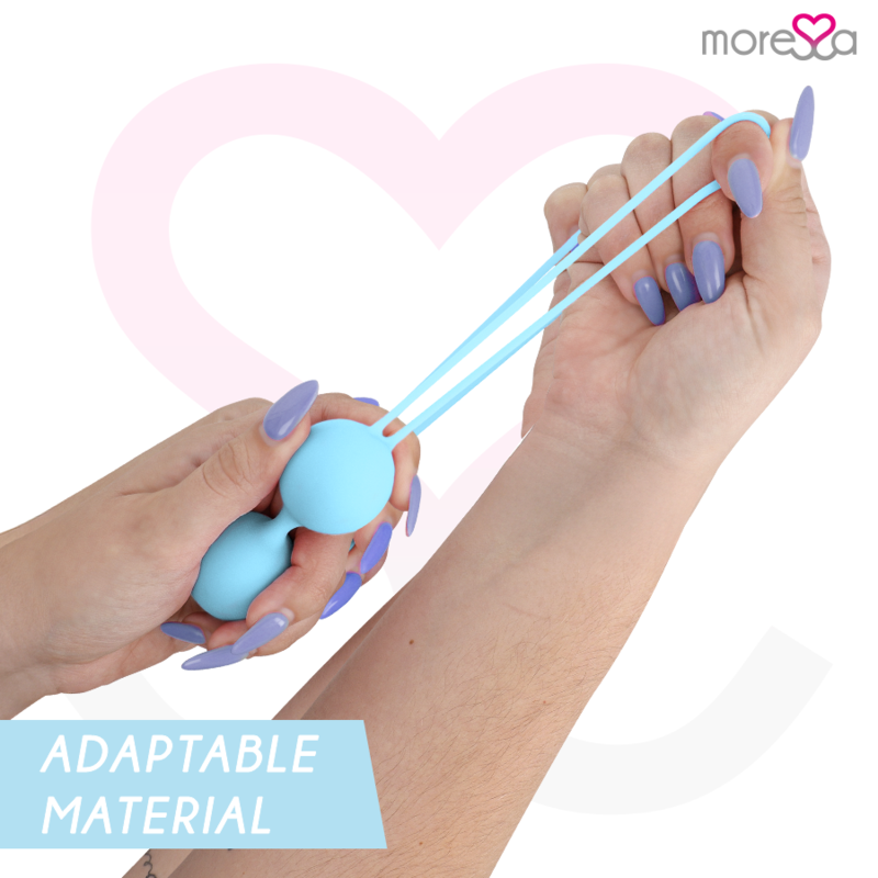 MORESSA - OSIAN TWO ENTRENAMIENTO SUELO PELVICO 101gr PREMIUM SILICONA TURQUESA - Imagen 3