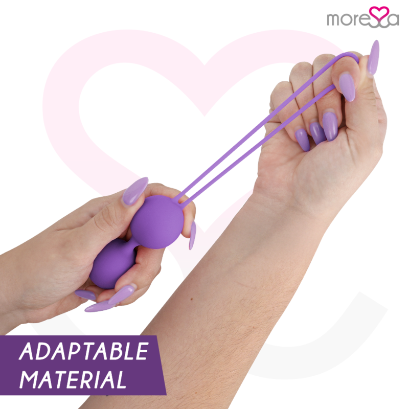 MORESSA - OSIAN TWO ENTRENAMIENTO SUELO PELVICO 101gr PREMIUM SILICONA LILA - Imagen 3