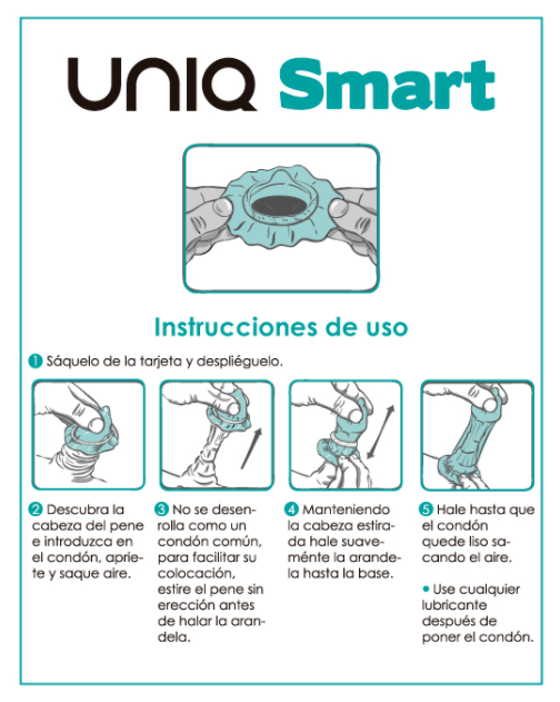 UNIQ - SMART PRESERVATIVOS PRE-ERECCIÓN SIN LATEX 3 UNIDADES - Imagen 3