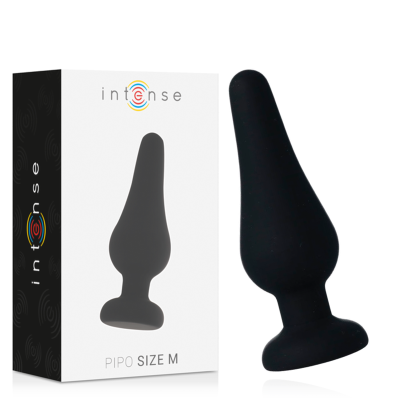 INTENSE - ANAL PLUG PIPO M SILICONE NEGRO 11 CM - Imagen 2