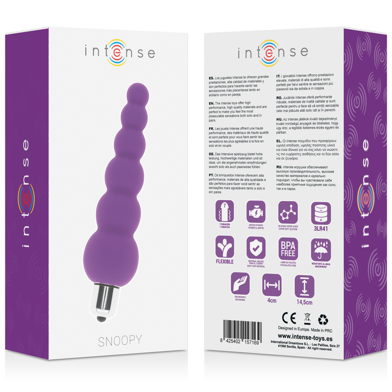 INTENSE - SNOOPY 7 SPEEDS SILICONE LILA - Imagen 4