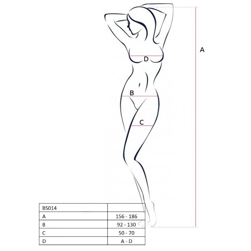 PASSION - WOMAN BS014 BODYSTOCKING BLANCO TALLA ÚNICA - Imagen 2