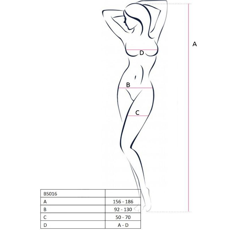PASSION - WOMAN BS016 BODYSTOCKING NEGRO TALLA ÚNICA - Imagen 3