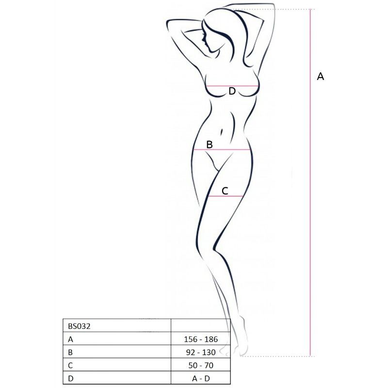 PASSION - WOMAN BS032 BODYSTOCKING NEGRO TALLA ÚNICA - Imagen 3