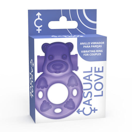 CASUAL LOVE - 26 ANILLO VIBRADOR CONEJITO LILA - Imagen 3