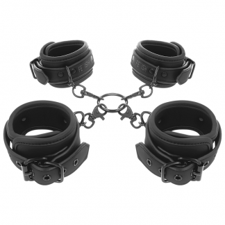 FETISH SUBMISSIVE - SET ESPOSAS MANOS Y TOBILLOS CON FORRO DE NEOPRENO