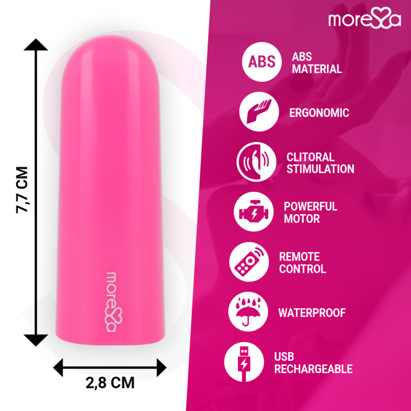 MORESSA - IVY MASAJEADOR SIMULADOR LABIAL DE VIAJE ROSA - Imagen 4