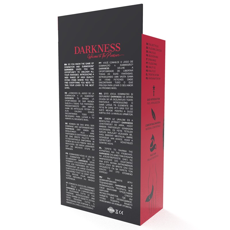 DARKNESS - PLUG ANAL SILVER 8 CM CON COLA NEGRO - Imagen 5