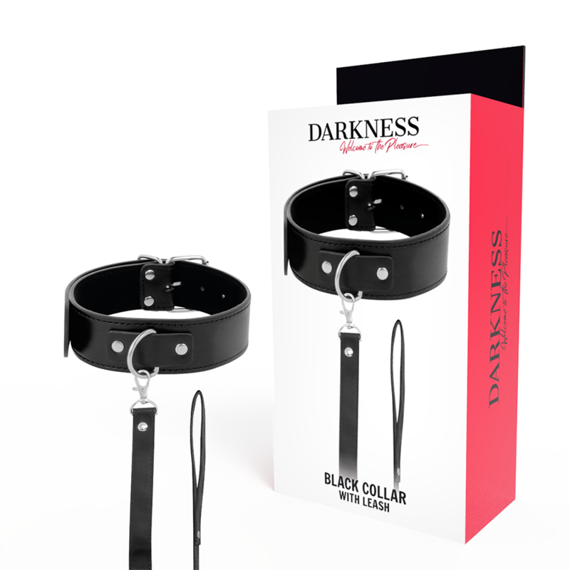 DARKNESS - COLLAR DE POSTURA CON CADENA LEATHER - Imagen 2