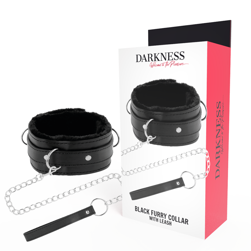 DARKNESS - COLLAR CONFORTABLE DE POSTURA CON CADENA LEATHER - Imagen 2