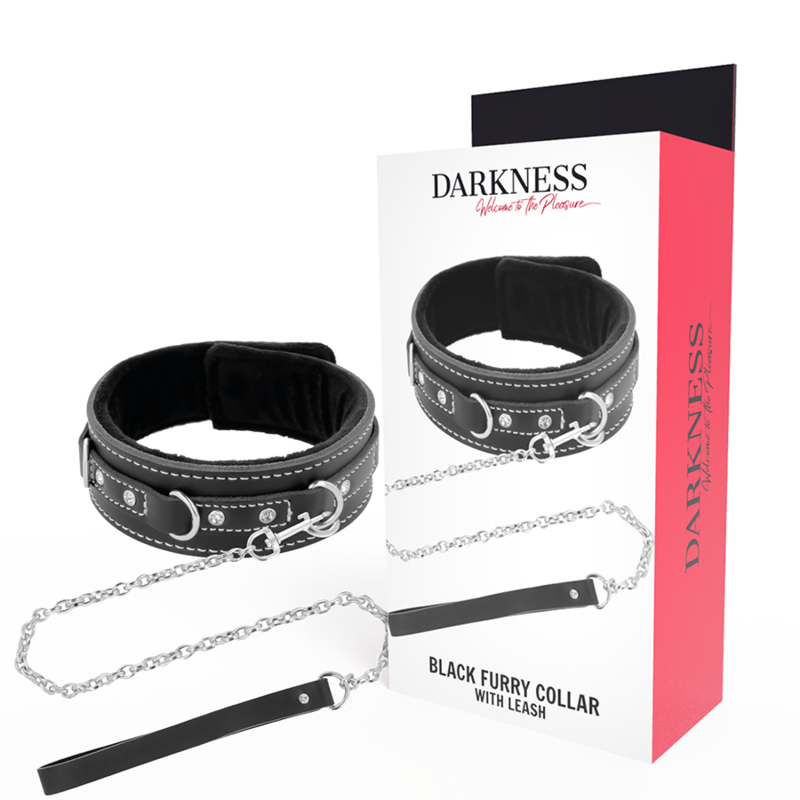 DARKNESS - COLLAR LEATHER CON CORREA ALTA CALIDAD - Imagen 2