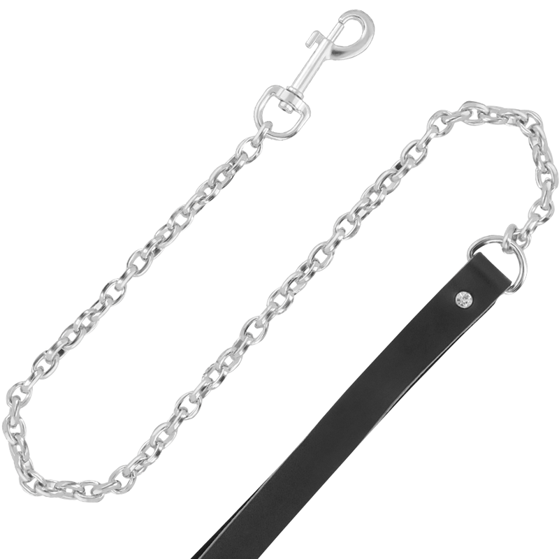 DARKNESS - COLLAR LEATHER CON CORREA ALTA CALIDAD - Imagen 3