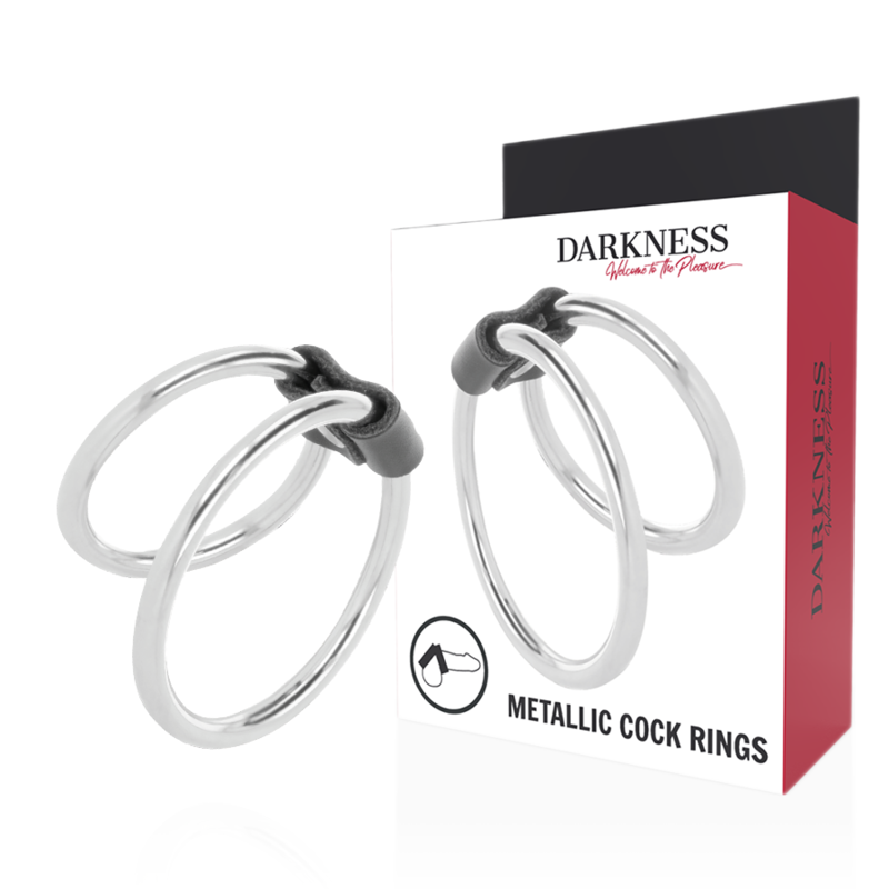 DARKNESS - ANILLA METAL DOBLE PARA EL PENE - Imagen 2