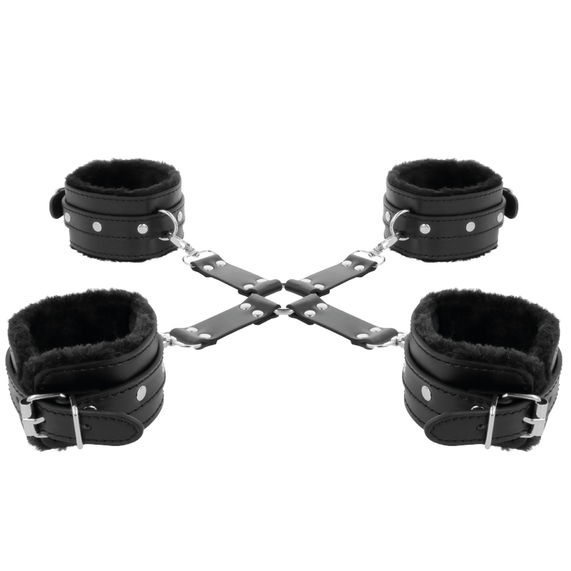 DARKNESS - ESPOSAS DE CUERO PARA PIES Y MANOS NEGRO - Imagen 5