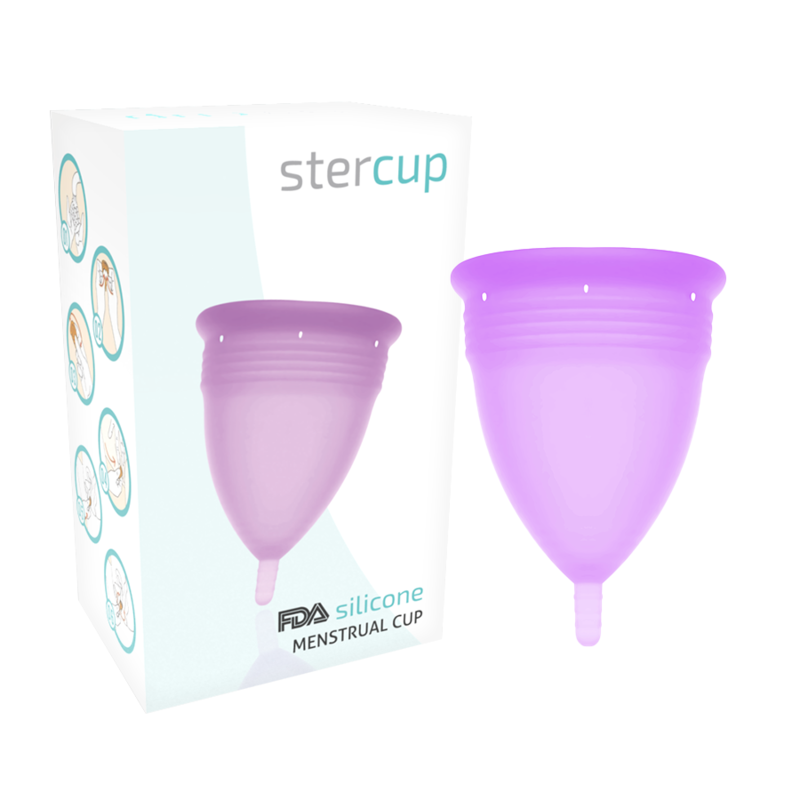 STERCUP - COPA MENSTRUAL FDA SILICONA LILA - TALLA L - Imagen 2