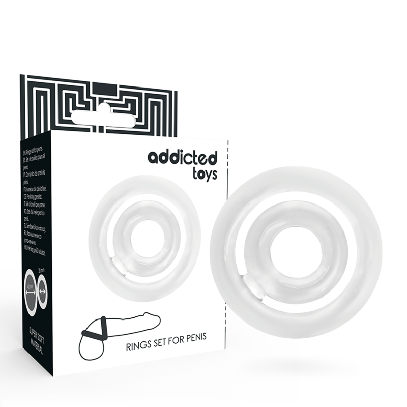 ADDICTED TOYS - POTENZ SET ANILLOS PENE CLEAR - Imagen 2