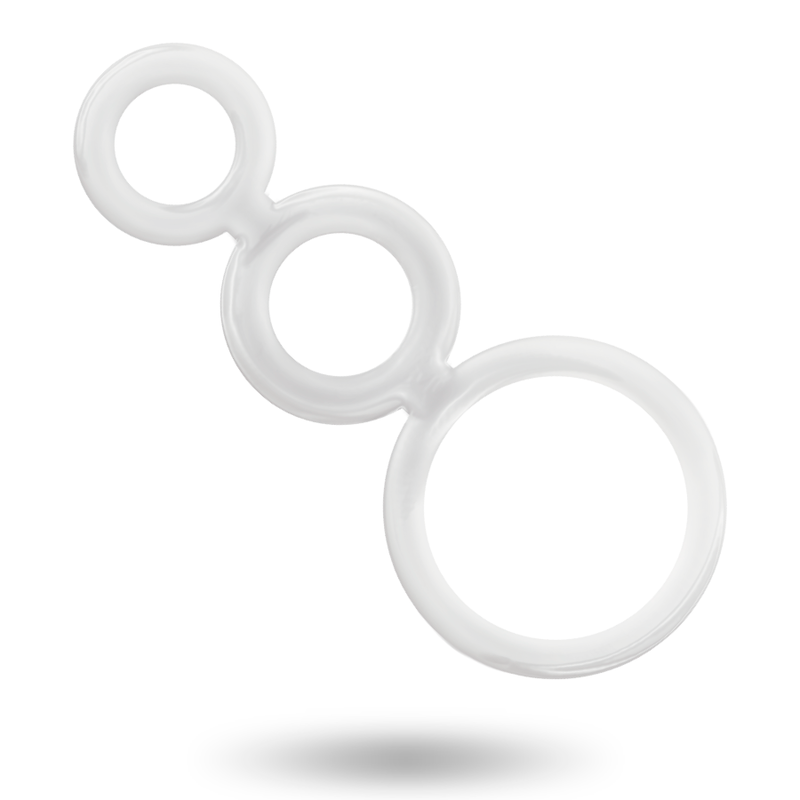 ADDICTED TOYS - SET ANILLOS PENE Y TESTÍCULOS CLEAR - Imagen 3