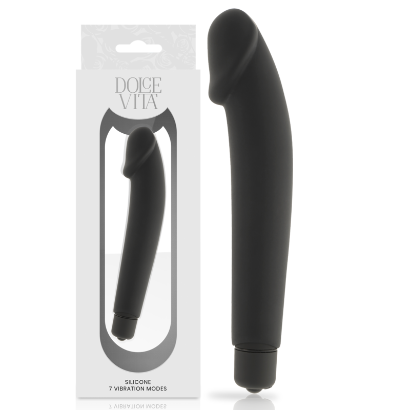 DOLCE VITA - REALISTIC VIBRADOR SILICONA NEGRO - Imagen 2