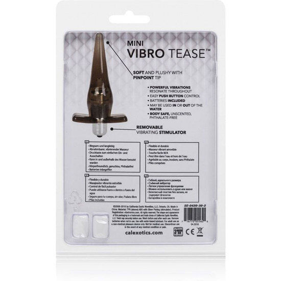 CALEXOTICS - PLUG MINI VIBRO TEASE VIBRADOR NEGRO - Imagen 5