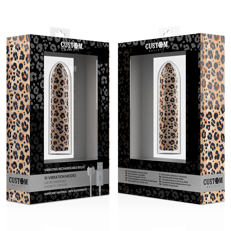 CUSTOM BULLETS - BALA RECARGABLE LEOPARD 10 INTENSIDADES - Imagen 4