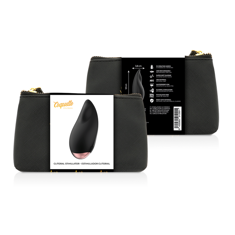 COQUETTE CHIC DESIRE - ESTIMULADOR CLÍTORIS NEGRO / GOLD GOTA - Imagen 2