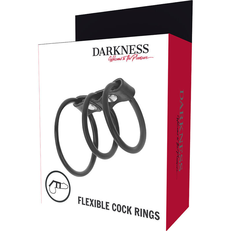 DARKNESS - SET DE 3 ANILLAS PENE FLEXIBLE - Imagen 4