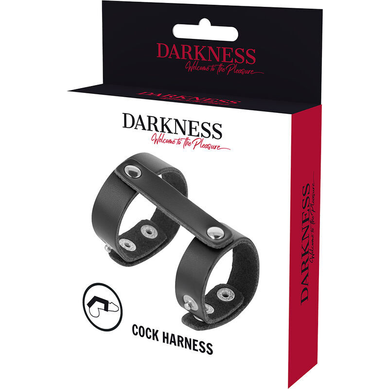 DARKNESS - ANILLO PENE Y TESTÍCULOS AJUSTABLE LEATHER - Imagen 5