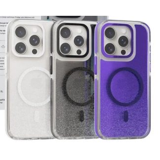Carcasa Rigida Clear Purpurina Con Magsafe Samsung G.S25 Ultra Morado